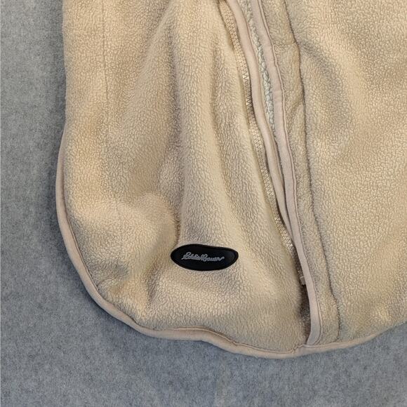 Eddie Bauer Car Baby Seat Stroller Cover Cream Fleece - Picture 9 of 16